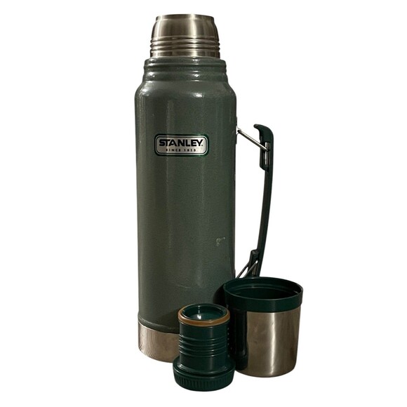 Stanley Classic Vacuum Insulated Widemouth Bottle 1.1 Quart In Hammertone Green - Picture 1 of 8